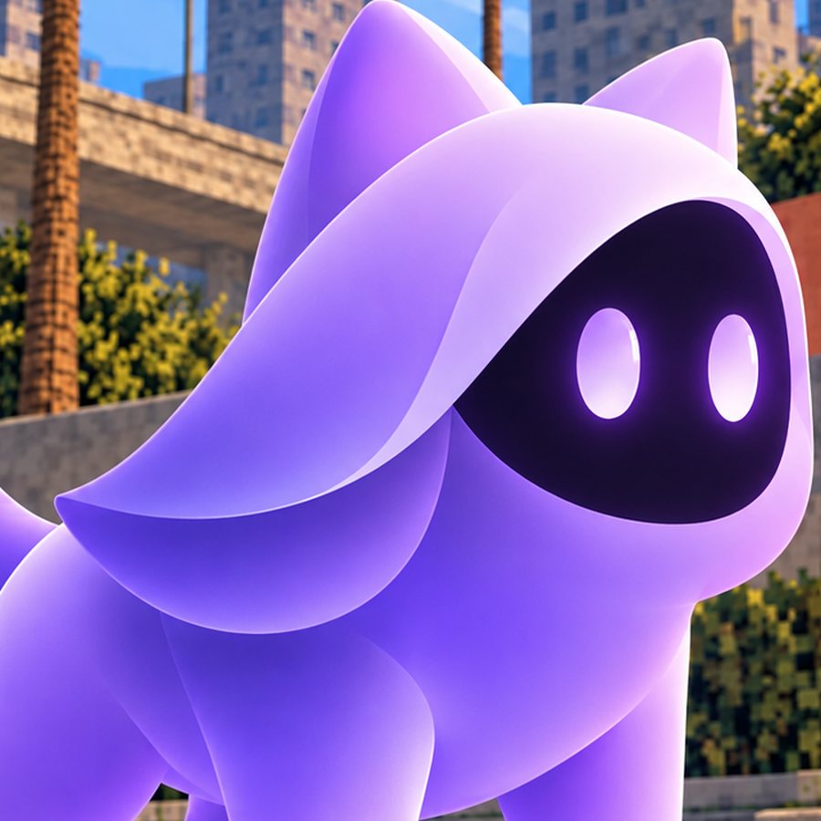 Close-up of VEILDOPE's glowing eyes